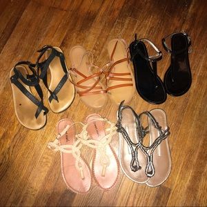 5 pair of sandals